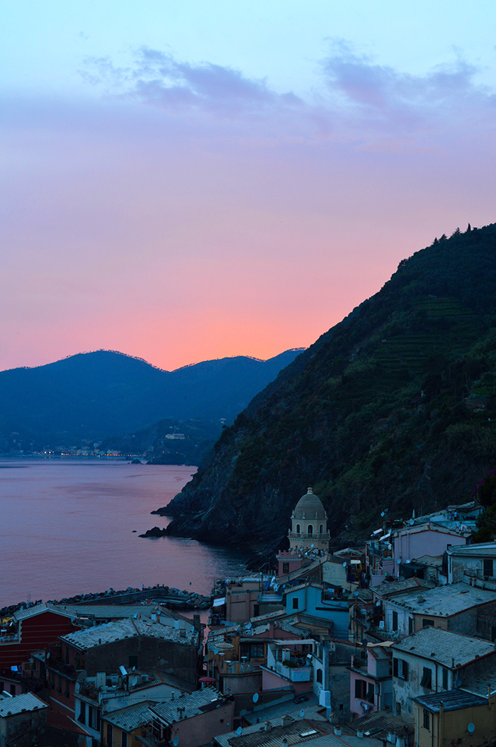 Vernazza at sunset, Cinque Terre // Nattie on the Road