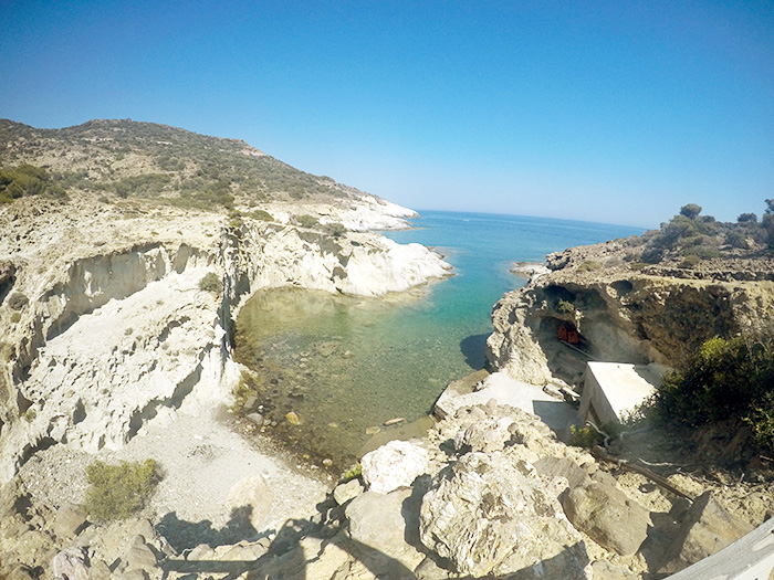 A beach with no name, Milos Greece // Nattie on the Road
