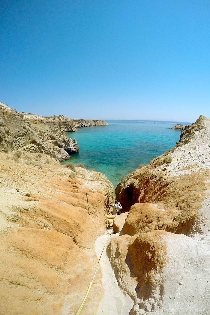Tsigrado Beach, Milos Greece // Nattie on the Road