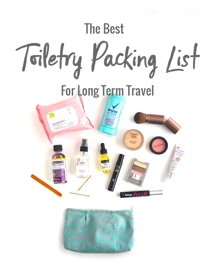 The Best Toiletry Packing List for Long Term Travel // Nattie on the Road