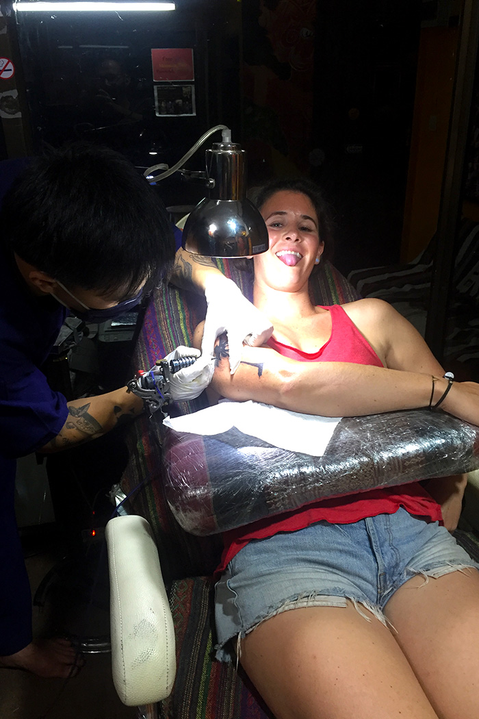 getting a tattoo in Thailand // Nattie on the Road