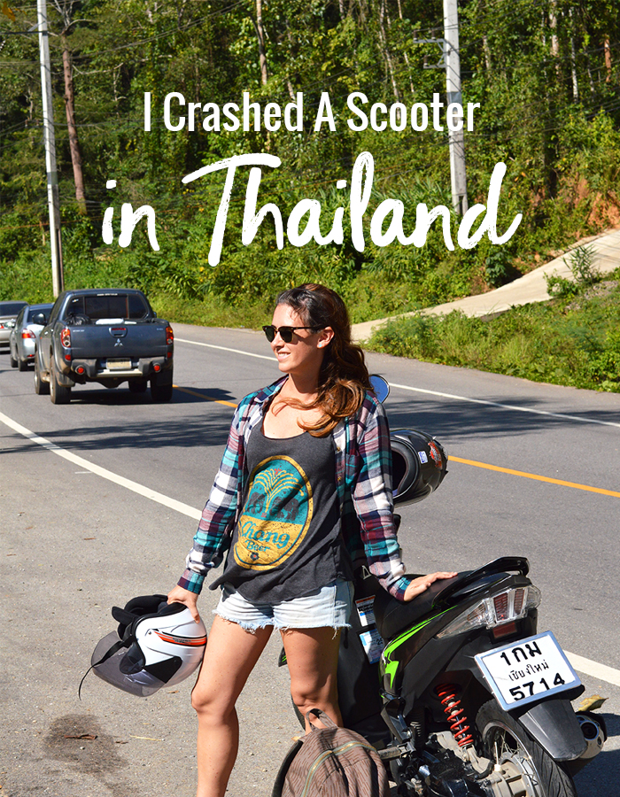 I crashed a scooter in Thailand