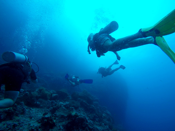 learning to scuba dive in Koh Tao