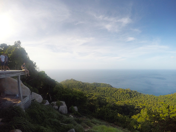checking out the view from the deck