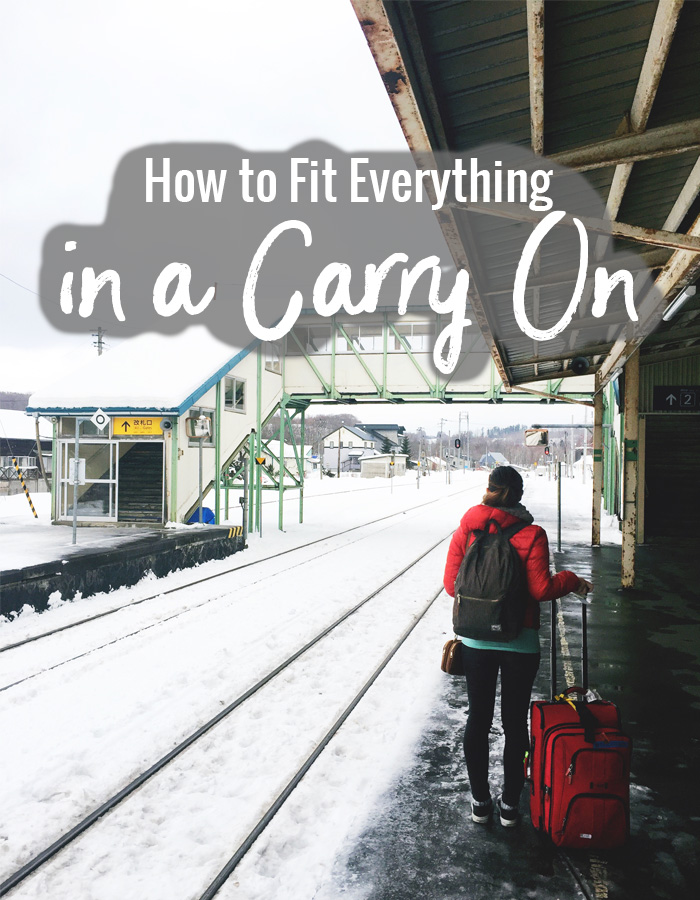 How to fit everything into a carry on