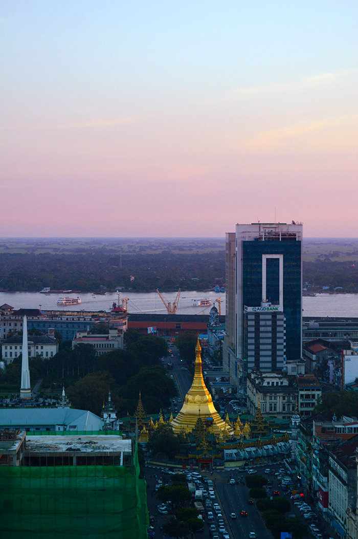 Yangon at sunset