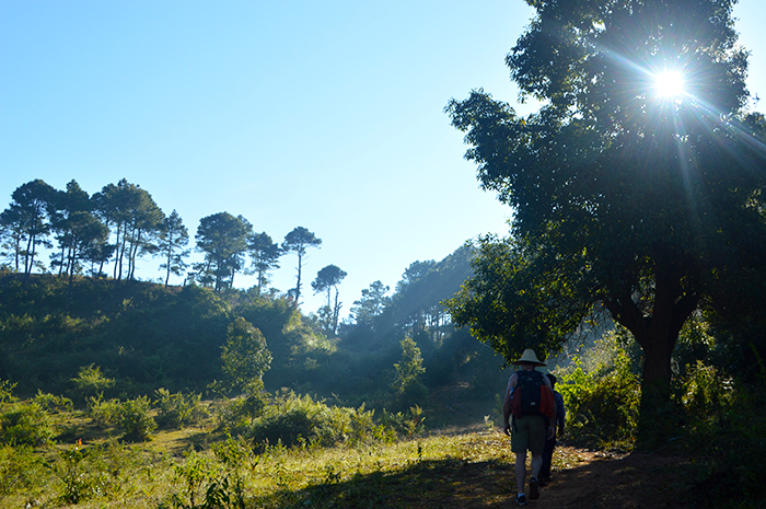 trekking through rural Myanmar