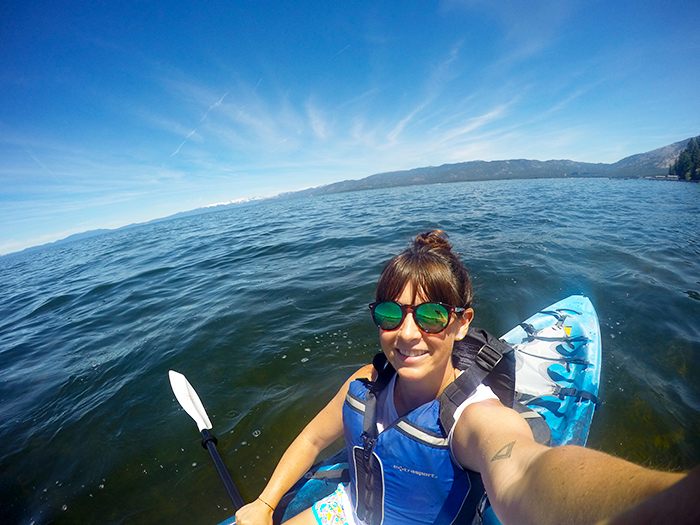 Kayaking on lake Tahoe