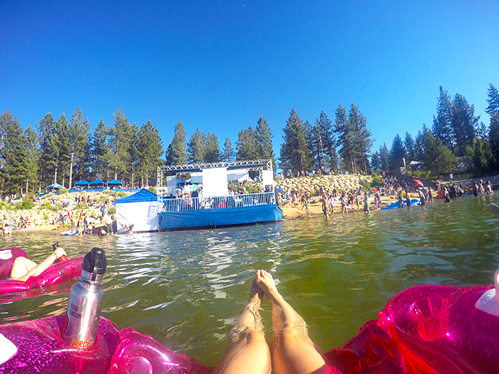 Floating in Lake Tahoe