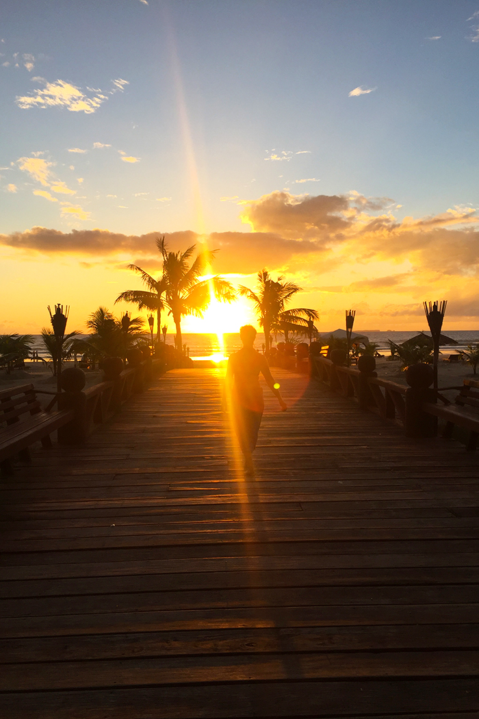 taking in the sunset