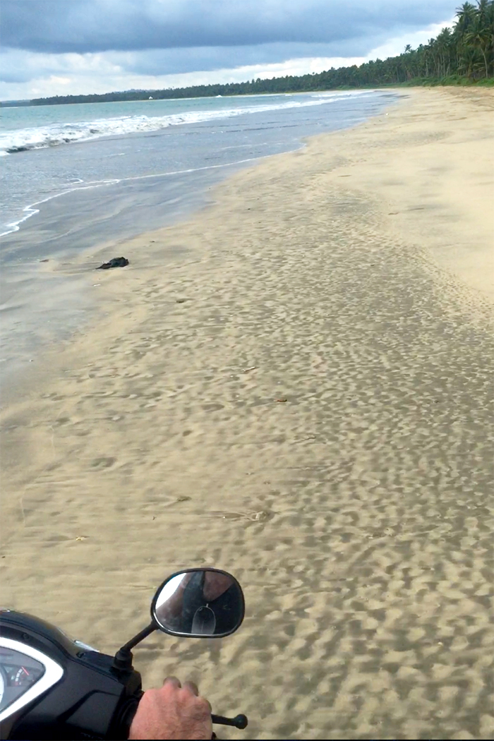motorbiking along the coast
