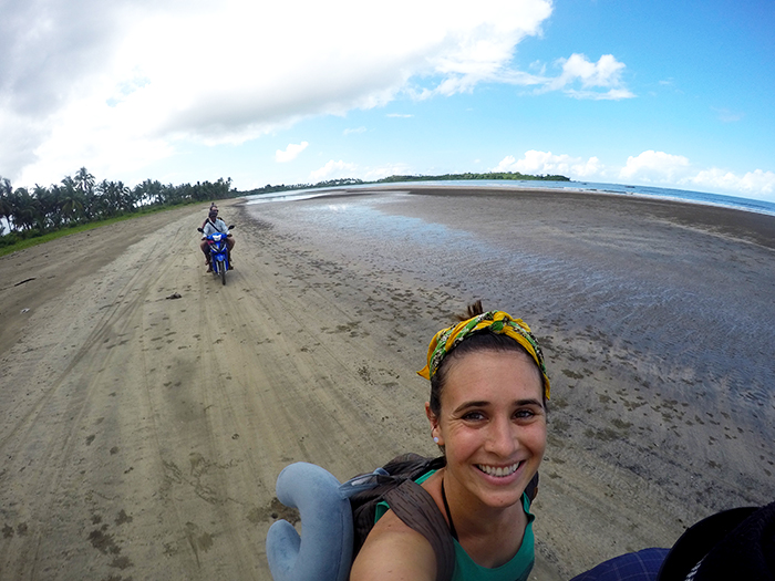 motorbiking along the coast