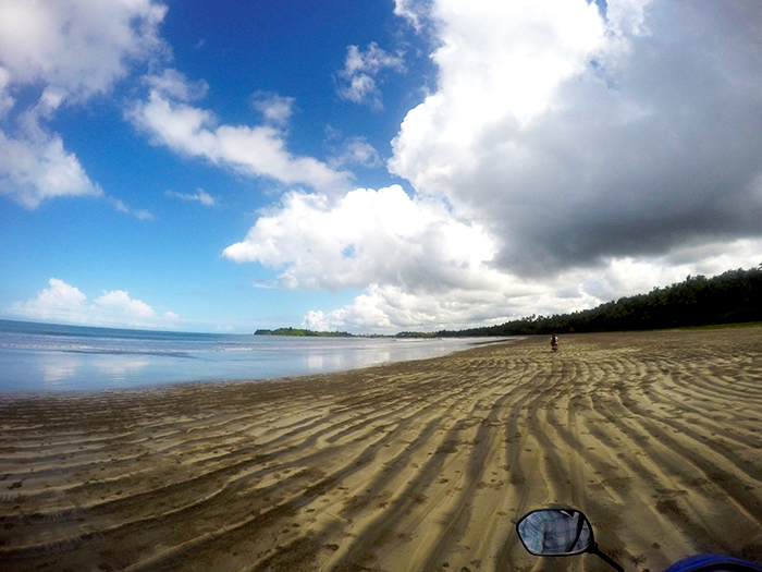 motorbiking along the coast