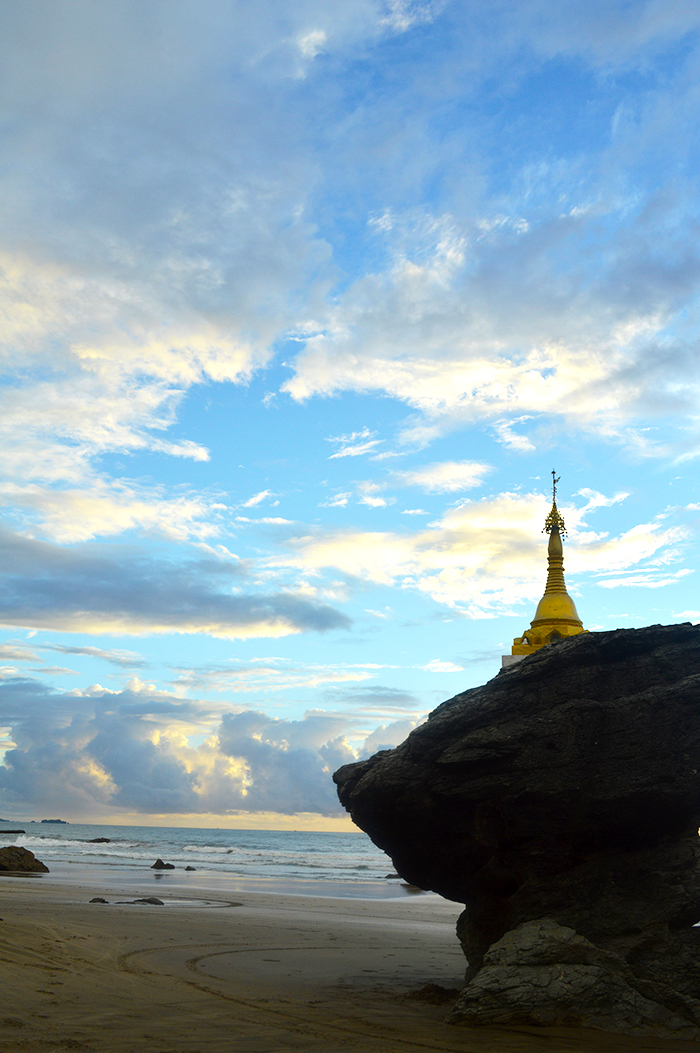 Beach side pagoda
