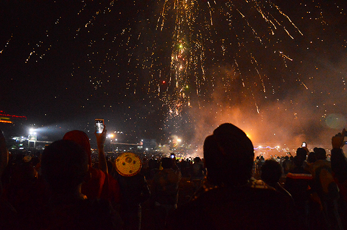 Fireworks at Myanmar's Balloon Festival