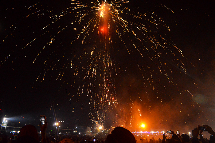 fireworks at the balloon festival