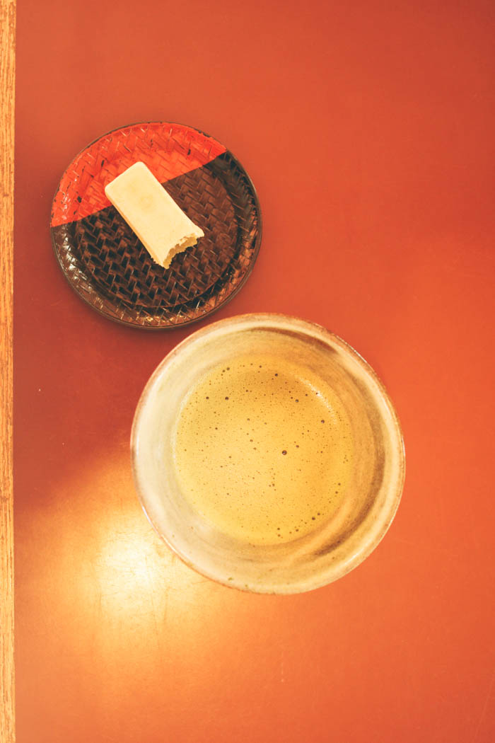Matcha and a snack