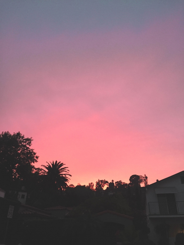 Sunset over Silver Lake LA