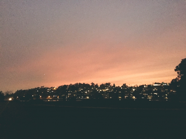 Sunset over Silver Lake LA