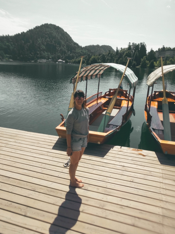 Boating around Lake Bled