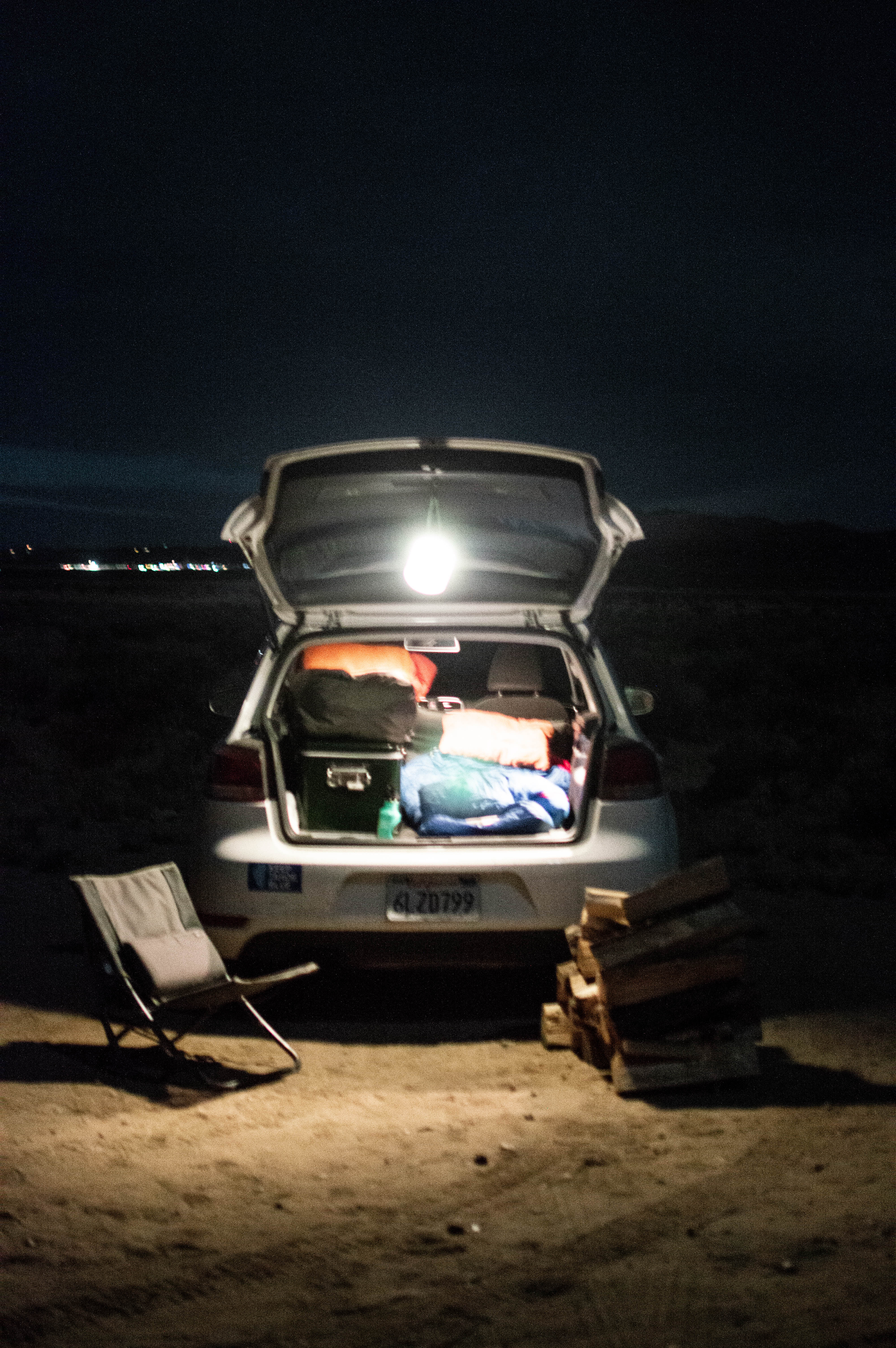 Car camping on BLM land