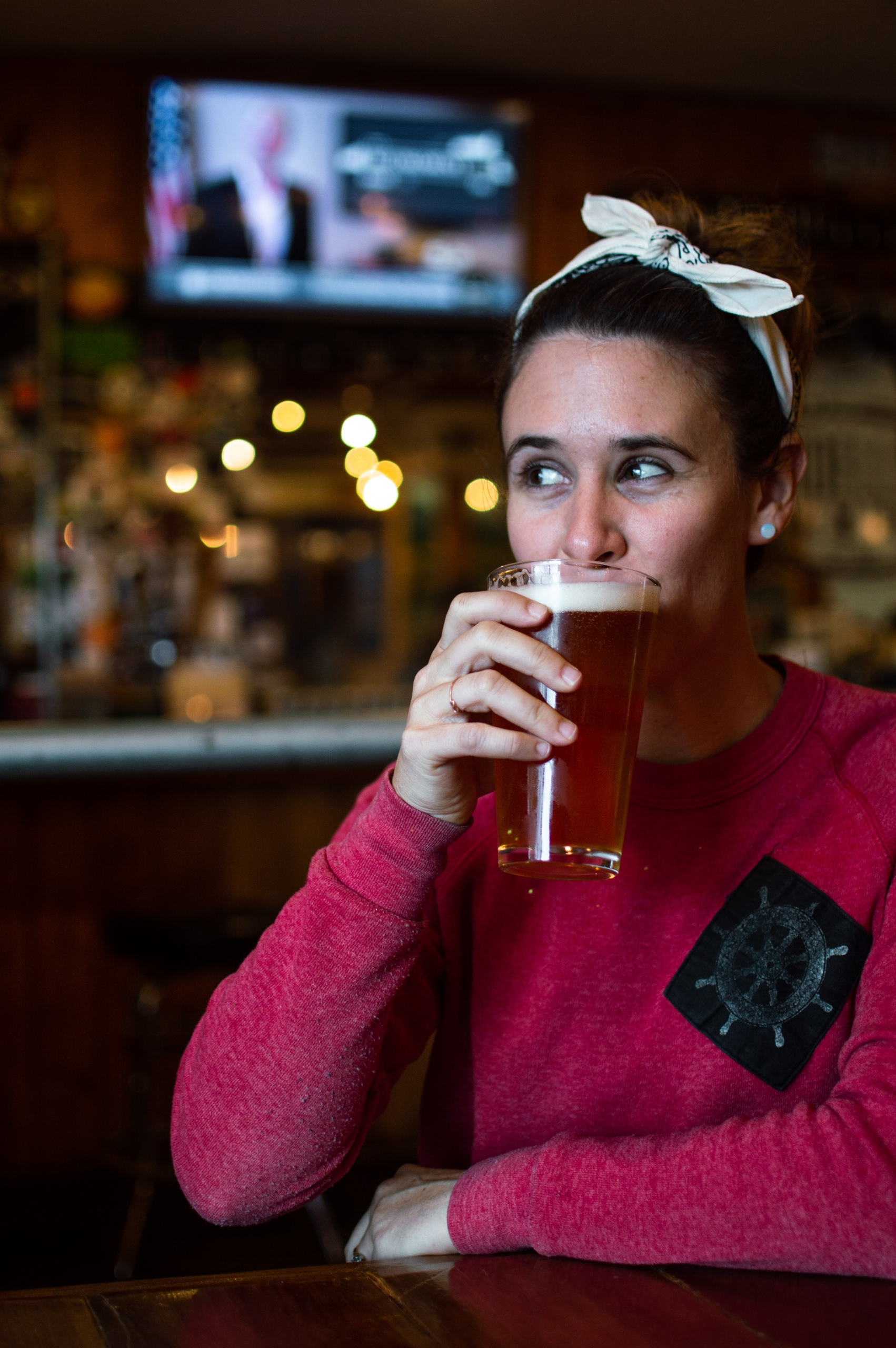 drinking local beers