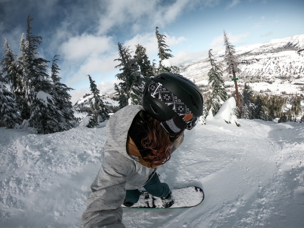 snowboarding in Tahoe