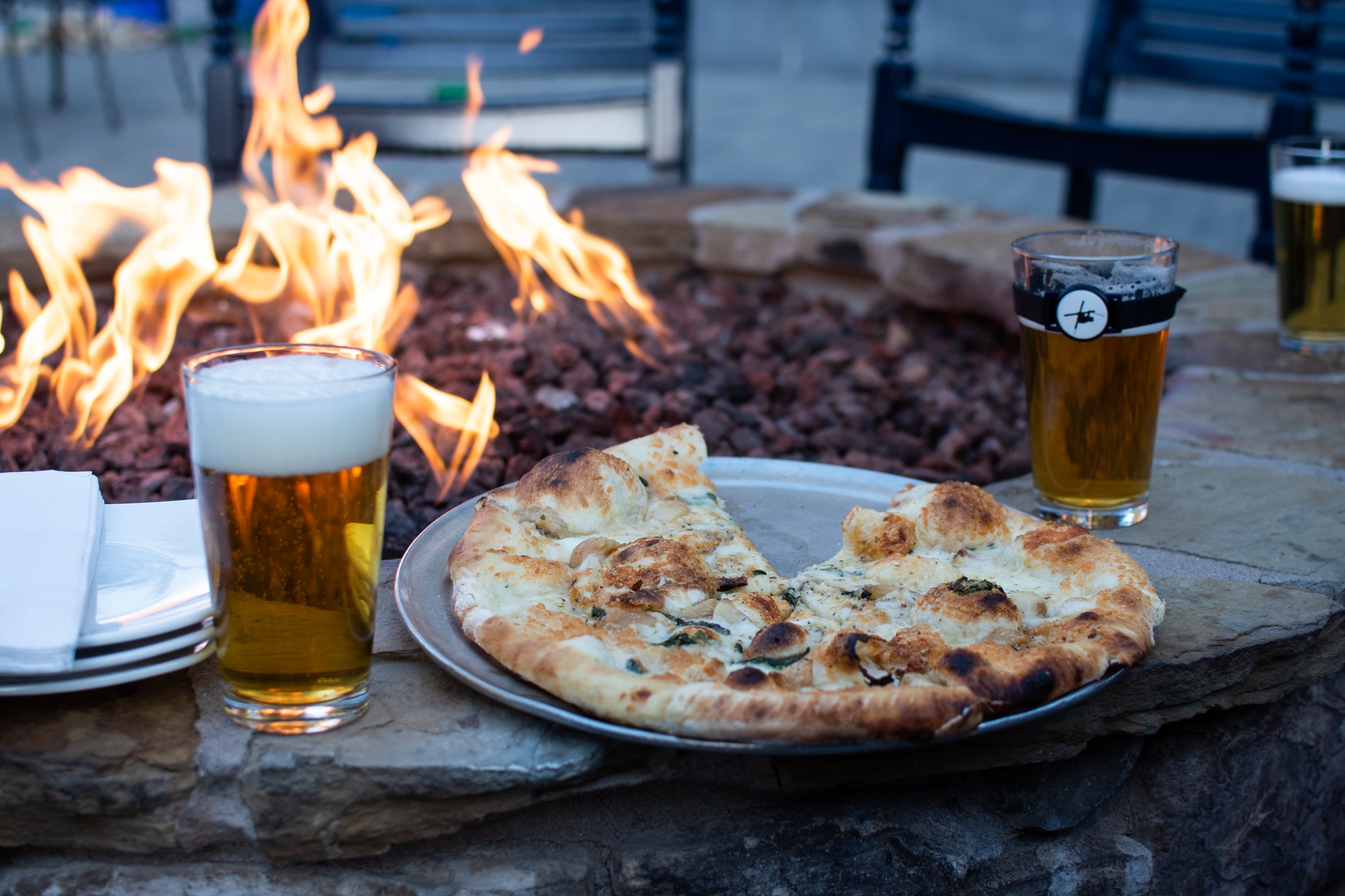 pizza and beer at AleWorx 