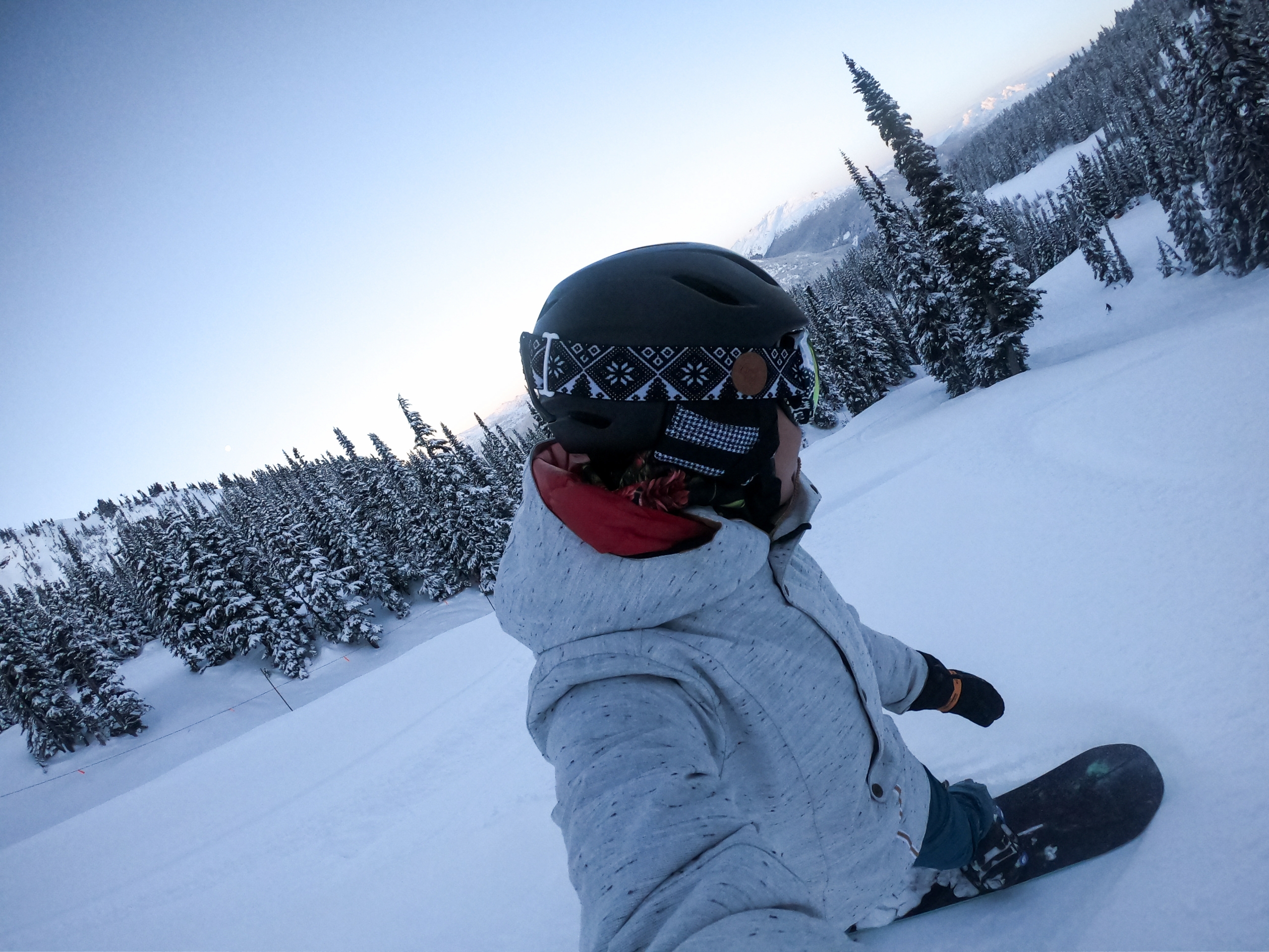 riding fresh lines at Whistler