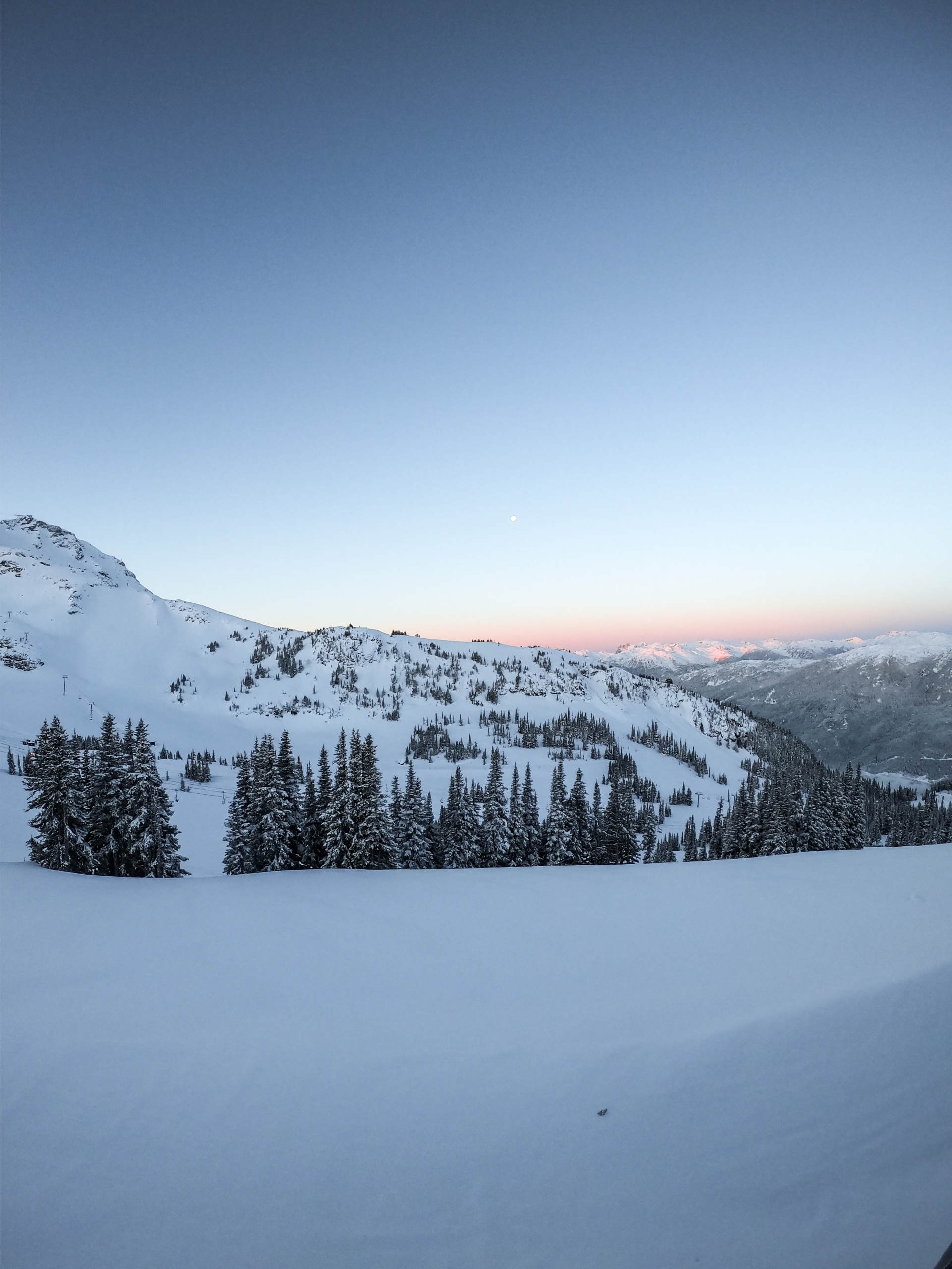 moon rise at Whistler