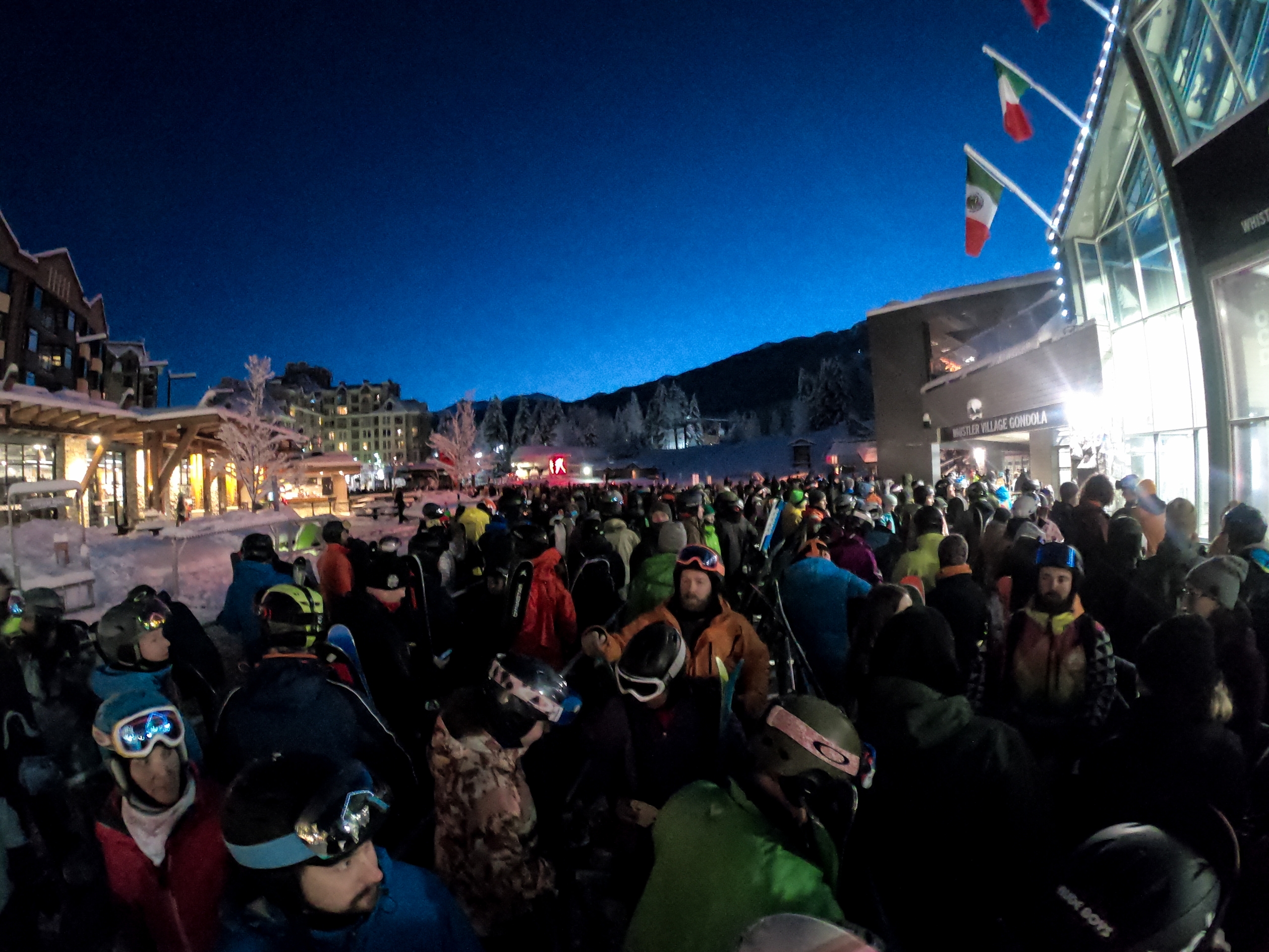 Fresh Tracks line at Whistler