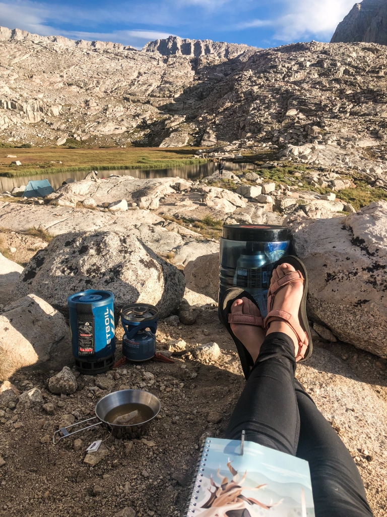 having tea in the evening