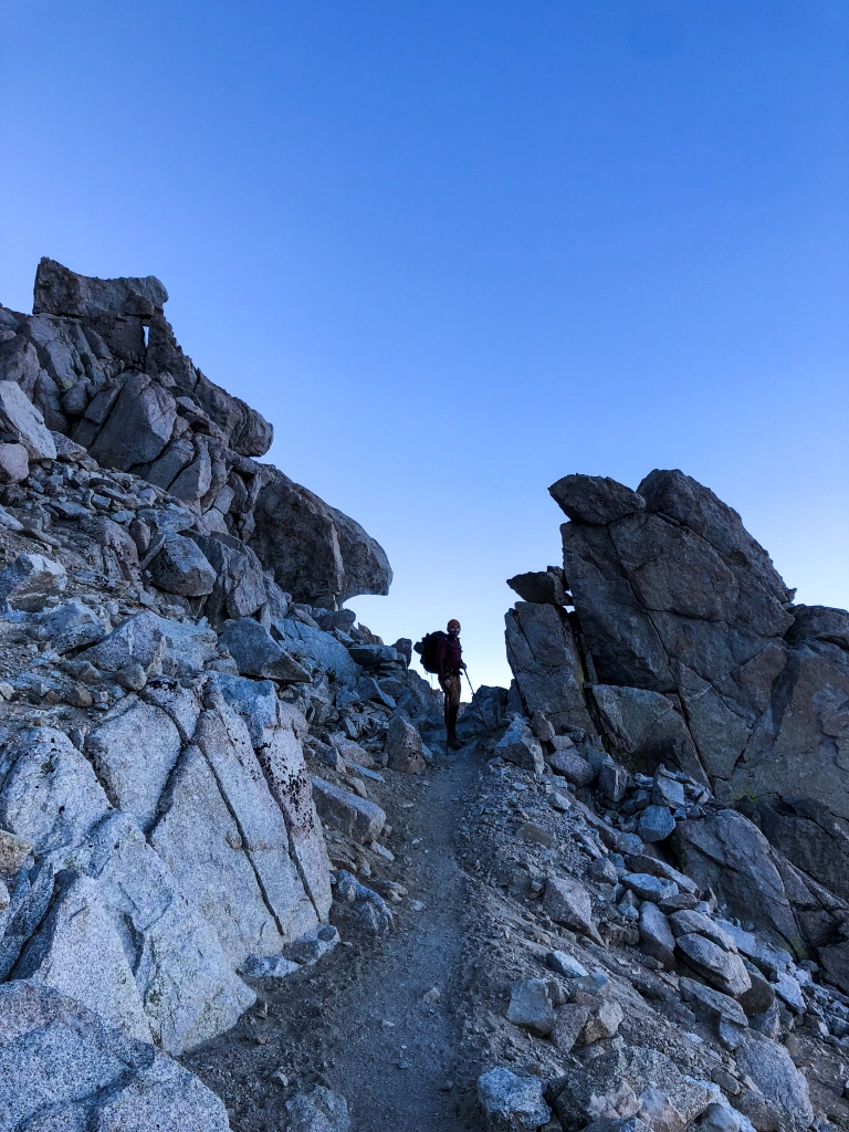 climbing Mount Whitney 