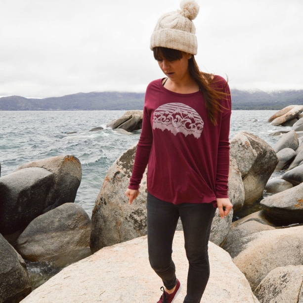 medium shot of girl on a rock